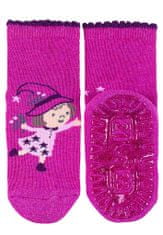 Sterntaler Ponožky protišmykové Víla AIR 2ks v balení magenta dievča veľ. 19/20 cm- 12-18 m