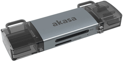 Akasa čítačka kariet AK-CR-12, externí, 2-In-1 USB 3.2