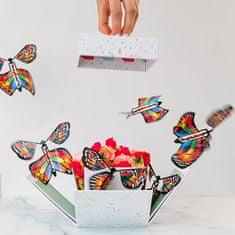 HOME & MARKER® Dekoratívne darčekové lietajúce farebné motýle, hračka pre deti (5 ks, rôzne farby) | FLUTTIES