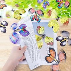 HOME & MARKER® Dekoratívne darčekové lietajúce farebné motýle, hračka pre deti (5 ks, rôzne farby) | FLUTTIES