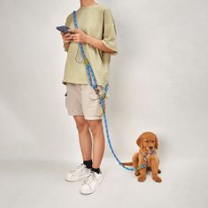 HARLEY® Nastaviteľné nylonové vodítko pre psov bez použitia rúk | CROSSLEASH