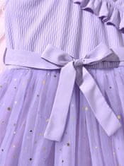 EXCELLENT Dievčenské spoločenské šaty s hviezdičkami veľkosť 140 - fialové