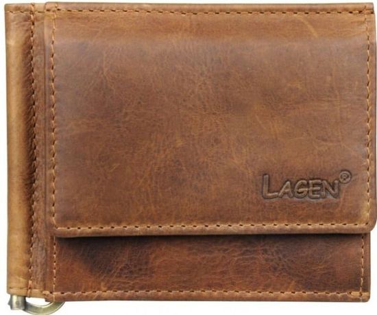 Lagen Kožená tenká peňaženka Lagen Handy II Core Nut