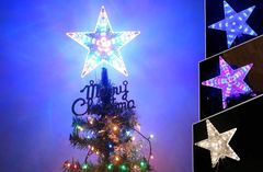 CoolCeny Svietiaca LED hviezda na vianočný stromček - Fialová