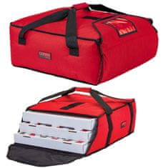 shumee Termo taška na prepravu 3-4 krabíc na pizzu 44,5 x 51 x 19 cm - červená