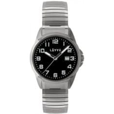LAVVU Pánske hodinky s naťahovacím remienkom LWM0022, STOCKHOLM Big Black
