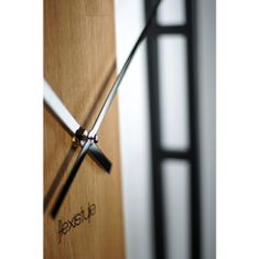 Flexistyle Dubové hodiny štvorcové Loft Square kovové 50cm z231-a-1