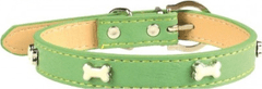 4DAVE Obojek KZ 1,5x35cm zelený zdobený s kostičkami