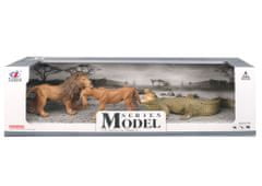 EP LINE Sada Model Svet zvierat lev, levice, krokodíl