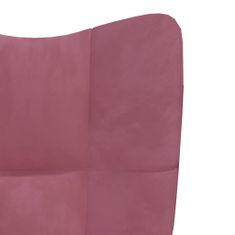 Vidaxl Relaxačné kreslo ružové zamat