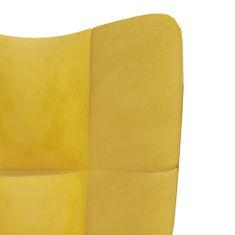 Vidaxl Relaxačné kreslo horčicovo-žlté zamat