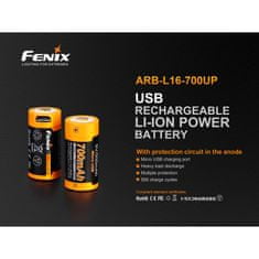 Fenix Batéria RCR123A / 16340 High Current (Li-ion) USB - nabíjací, 1 ks