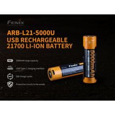 Fenix Batéria 21700 5000 mAh s USB-C (Li-Ion) - nabíjací, 1 ks