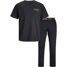 Jack&Jones Pánske pyžamo JACALEX Standard Fit 12252292 Black (Veľkosť M)