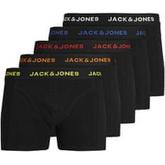 Jack&Jones 5 PACK - pánske boxerky JACBLACK 12242494 Black (Veľkosť S)