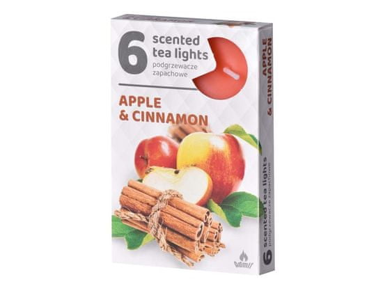Admit Čajové 6ks Apple Cinnamon vonné sviečky