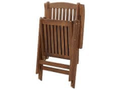 Beliani Záhradná skladacia stolička z akáciového dreva tmavé drevo AMANTEA
