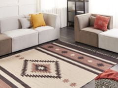 Beliani Bavlnený kelímový koberec 200 x 300 cm béžová a hnedá ARAGATS