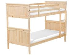 Beliani Poschodová posteľ 90 x 200 cm svetlé drevo RADON