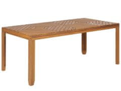 Beliani Záhradný jedálenský stôl z akáciového dreva 180 x 90 cm BARATTI