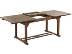 Beliani Záhradný rozkladací stôl z akáciového dreva 160/220 x 90 cm tmavé drevo AMANTEA