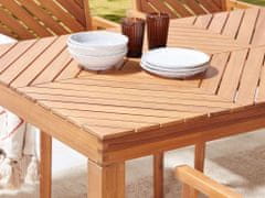 Beliani Záhradný jedálenský stôl z akáciového dreva 180 x 90 cm BARATTI