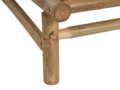 Beliani Bambusová stolička svetlé drevo a tmavosivá TODI