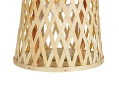 Beliani Bambusový lampáš na sviečku 38 cm prírodný MACTAN