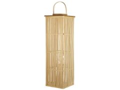 Beliani Bambusový lampáš na sviečku 88 cm prírodný BALABAC