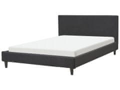 Beliani Čalúnená posteľ 140 x 200 cm čierna FITOU
