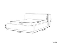 Beliani Menčestrová posteľ 160 x 200 cm béžová LINARDS