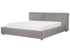 Beliani Čalúnená posteľ 180 x 200 cm sivá LINARDS