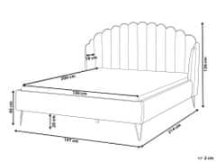 Beliani Čalúnená posteľ 180 x 200 cm béžová AMBILLOU