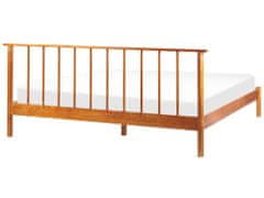 Beliani Drevená posteľ 180 x 200 cm svetlé drevo BARRET II