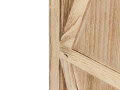 Beliani Drevený 4-dielny skladací paraván 170 x 163 cm svetlé drevo RIDANNA
