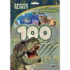 Dinosaury - 100 samolepiek s omaľovánkovými listami