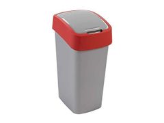 CURVER Odpadkový kôš, červená-sivá, na triedený odpad, 50 l, 195024