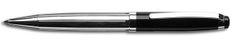 ART CRYSTELLA Guľôčkové pero "Broadway", čierna-strieborná, biely kryštál SWAROVSKI, 14 cm, 1805XGF259