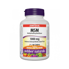 Webber Naturals MSM 1000mg (methylsulfonylmethane) BONUS