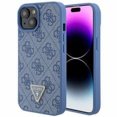 Guess Zadný kryt 4G Triangle Strass GUHCP15SP4TDPB pre Iphone 15 Blue