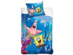 Carbotex Posteľné obliečky SpongeBob s Patrikom