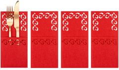 Tutumi Vianočný obal na príbor EGA III 4 ks červený