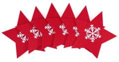 Tutumi Vianočný obal na príbor Red Star 6 ks červený