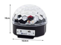Magická disko gule s MP3 prehrávačom a Bluetooth pripojením