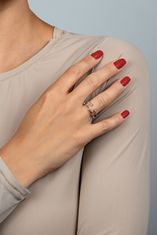 Brilio Silver Pôvabný strieborný prsteň so zirkónmi RI094W (Obvod 52 mm)