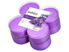 Bolsius Aromatic 2.0 Vonné čajové sviečky Maxi 8ks, Lavender