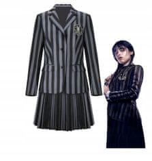 Korbi Streda Addamsov prevlek, kostým školskej uniformy, halloweensky outfit, 130