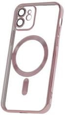 Forever Silikónové TPU puzdro Mag Color Chrome pre iPhone 12 ružovo zlaté (TPUAPIP12MCCTFOGO)