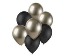 Sada latexových balónikov - chrómovaná prosecco - čierna 7 ks - 30 cm