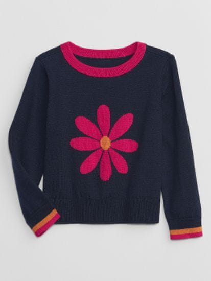 Gap Detský sveter s kvetinou